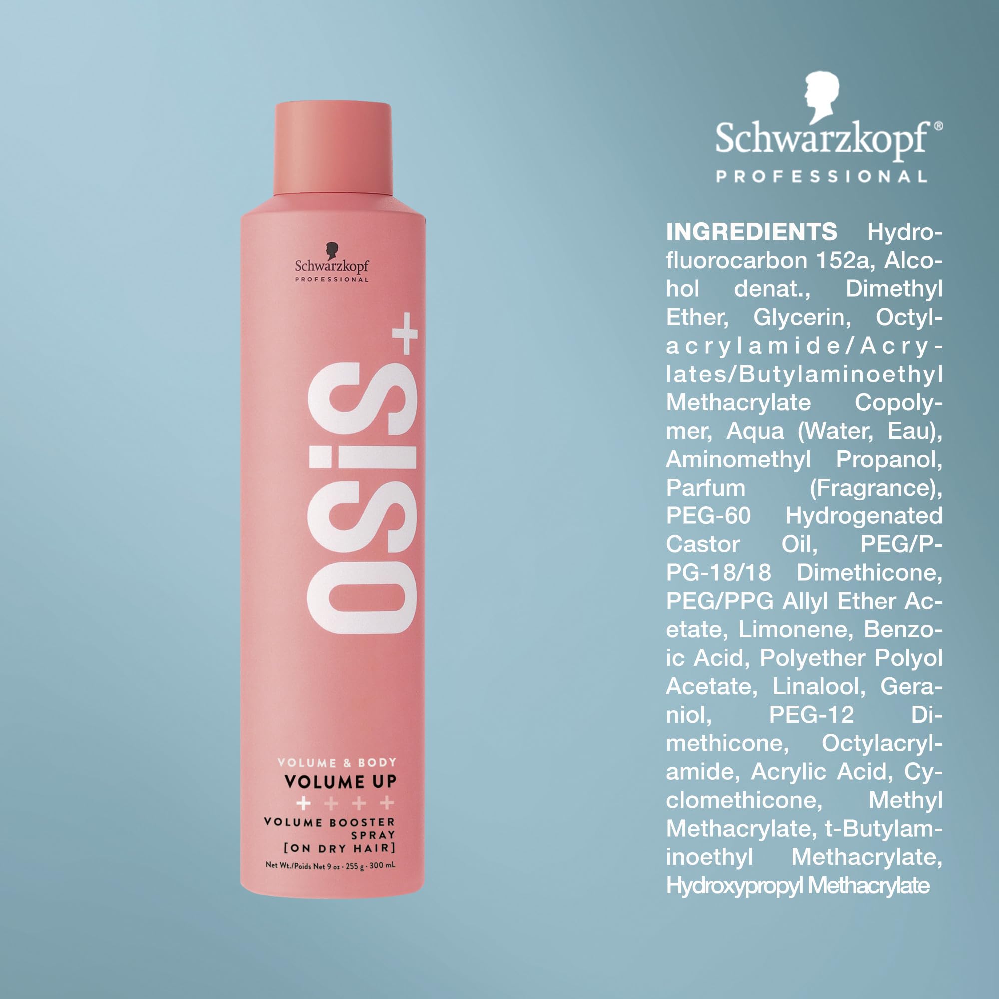 OSiS+ Volume Up Booster Spray – 9 oz (2 Pack) Lightweight Textured Volume for Natural Movement