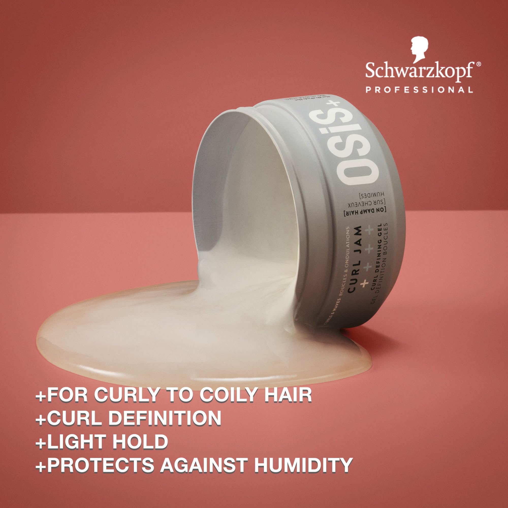 OSiS+ Curl Jam Moisturizing Defining Curl Gel – 10 oz (2 Pack) | Non-Stiff, Non-Crunchy for All Curl Types