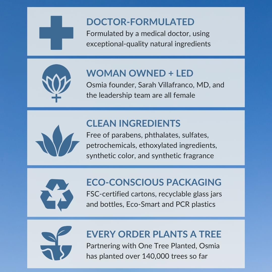 Osmia Skincare Natural Restore Facial Serum – Lavender, Carrot Seed, Jojoba, Borage, & Pomegranate Oils | Clean Beauty for Healthy Skin