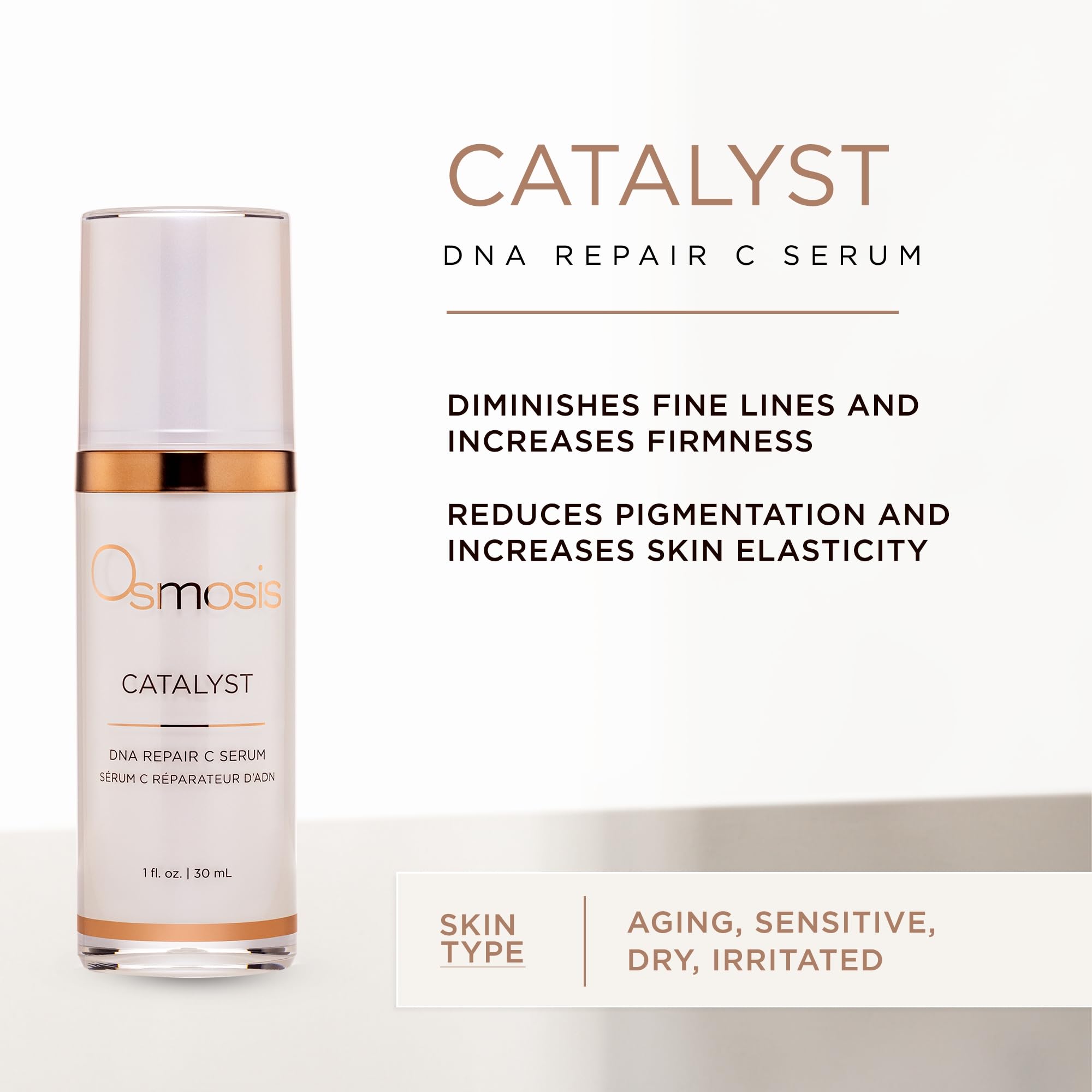 OSMOSIS Catalyst DNA Repair C Facial Serum – Boost Collagen, Improve Tone & Texture