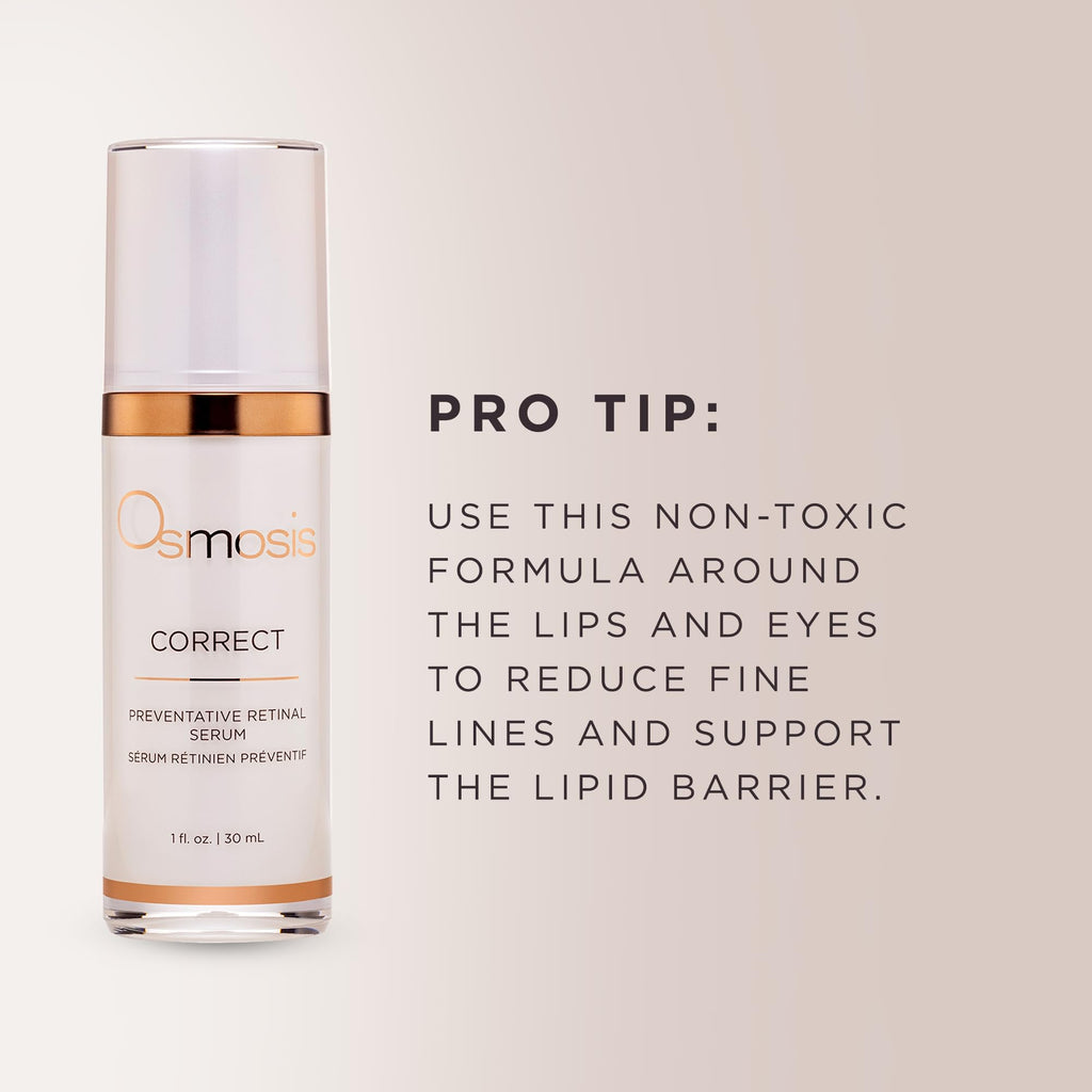 OSMOSIS CORRECT Preventative Retinal Facial Serum | Collagen Booster for Youthful, Radiant Skin • 1 Fl Oz