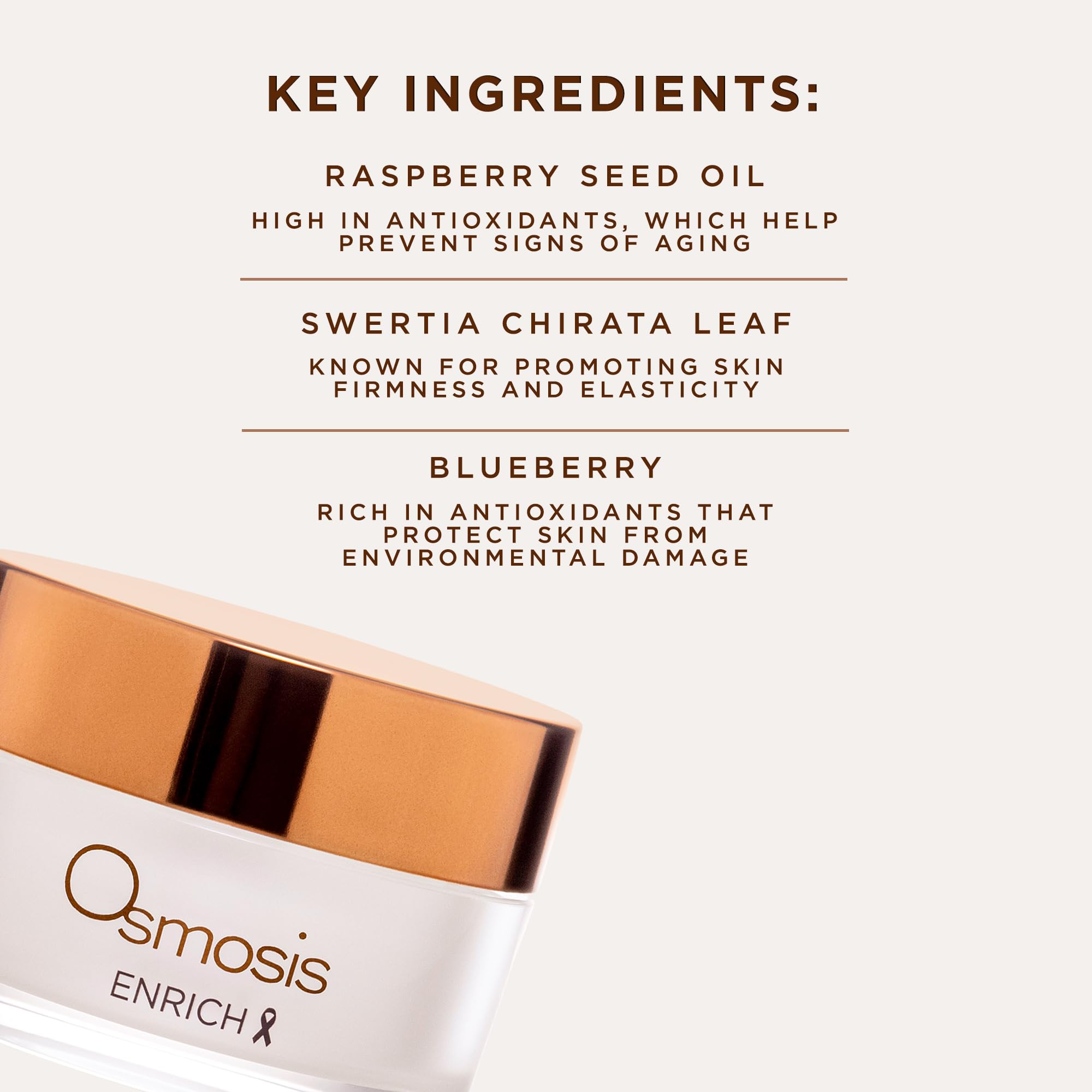 OSMOSIS ENRICH Smoothing Night Repair Cream for Face & Neck — Intensive Moisturizer with Chirata & Fruit Oils, 1 oz