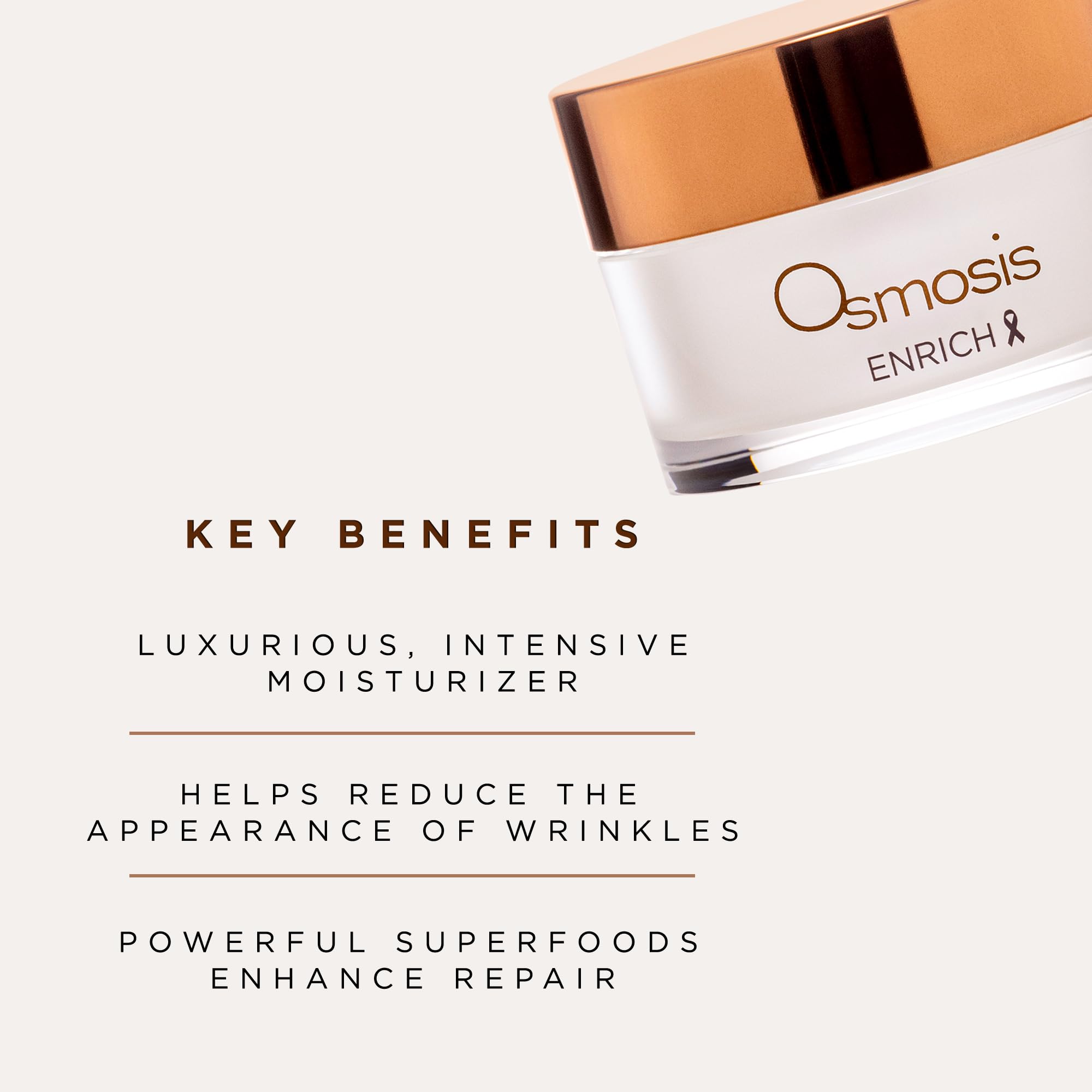 OSMOSIS ENRICH Smoothing Night Repair Cream for Face & Neck — Intensive Moisturizer with Chirata & Fruit Oils, 1 oz