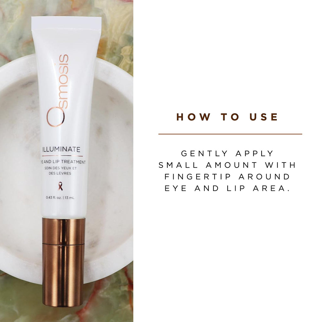 OSMOSIS ILLUMINATE Eye & Lip Treatment – Hydration + Firming with Niacinamide & Peptides (0.43 oz)