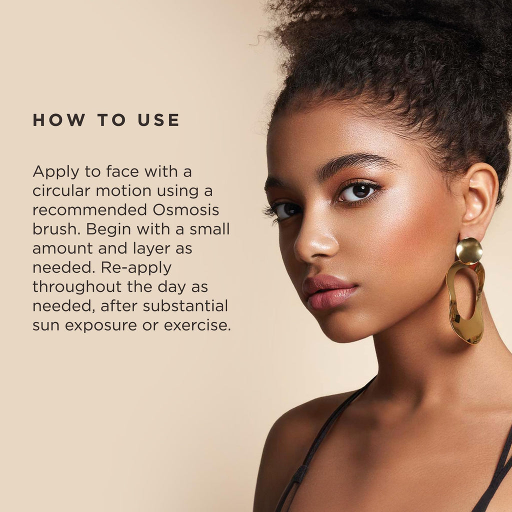 OSMOSIS Skincare Mineral Pressed Base Foundation — Golden Medium | Buildable Coverage, Semi-Matte Finish