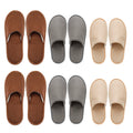 OSTADARRA 6 Pairs Spa Slippers – Non-Slip, Washable, Unisex Guest Slippers for Hotel, Home & Travel