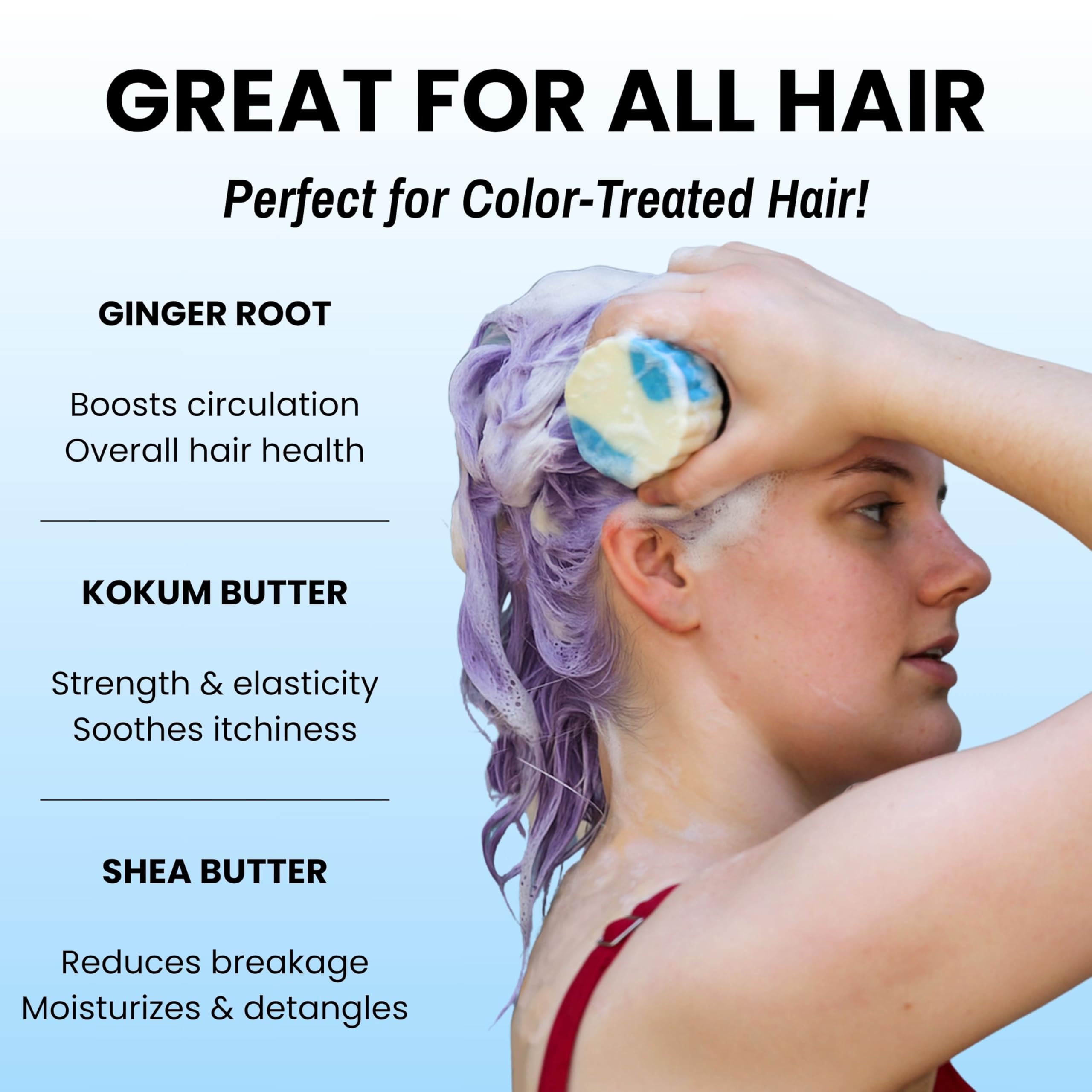 Otter Co. Solid Shampoo for Color-Treated Hair – Keratin & Argan Oil, Anti-Chlorine, USA Made