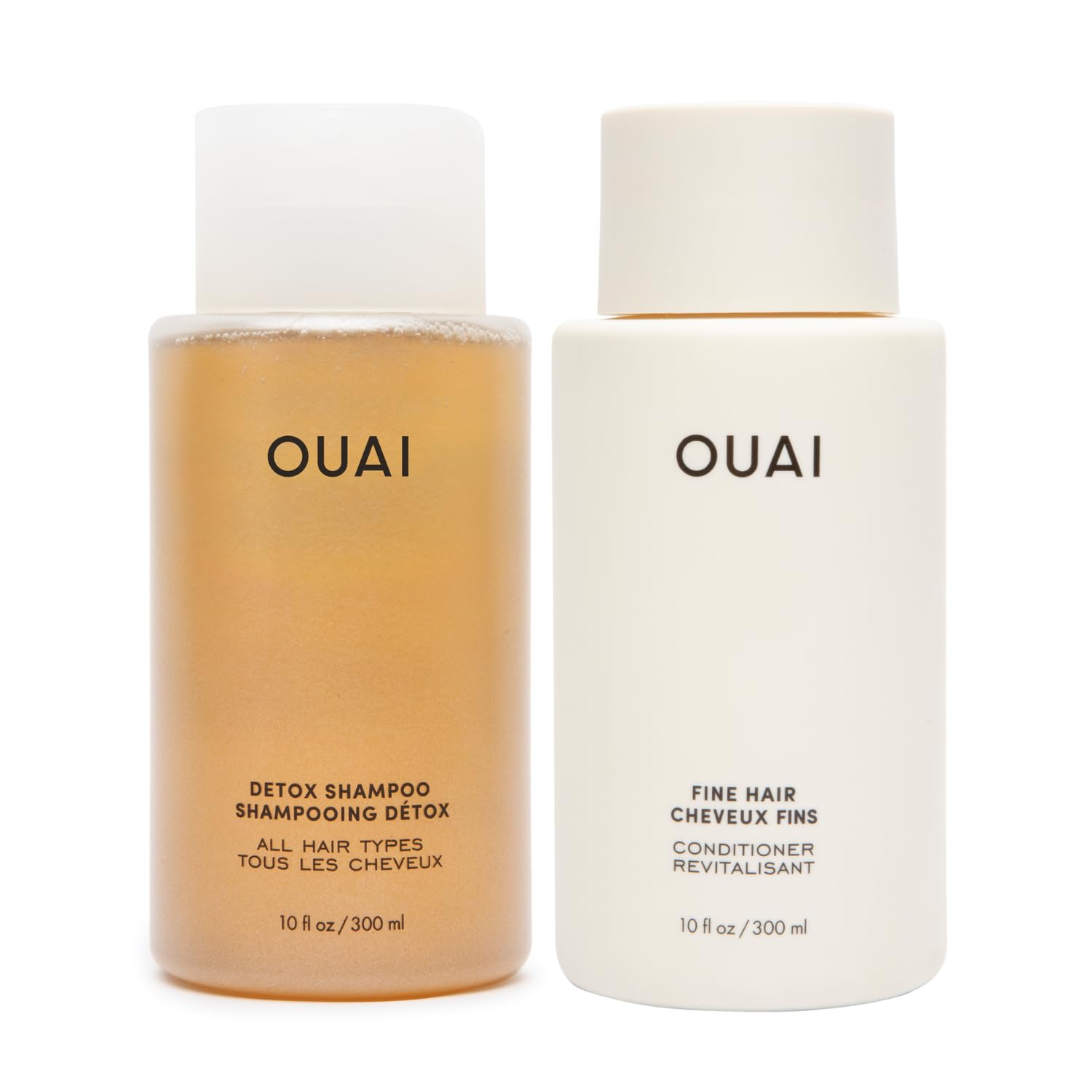 OUAI Detox Shampoo & Fine Hair Conditioner Bundle – Clarifying, Volume-Boosting Duo for Fine Hair