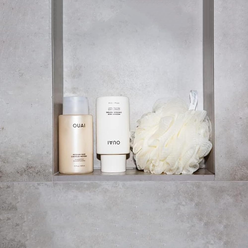 OUAI Medium Hair Shampoo & Conditioner Set — Travel Size (3 oz) | Hydrating, Sulfate, Paraben & Phthalate Free