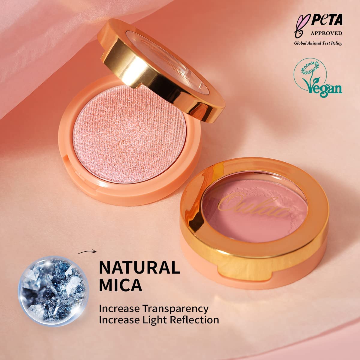 Oulac Purple Blush for Cheeks – Matte Finish, High Pigment, Long-Lasting, Rose Oil