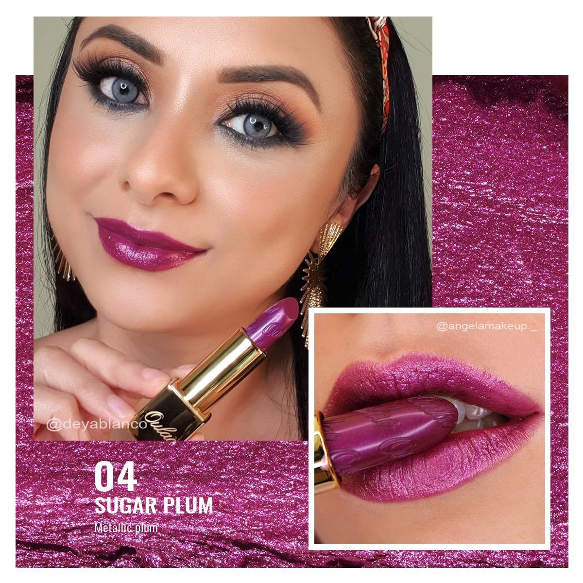 Oulac Red Lipstick & Lipliner Set – High Impact, Moisturizing, Vegan (4.3g x3) LL07+03+04