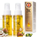 OUMIGIZ 24K Gold Hair Oil – Heat Protectant, Frizz Control & Shine (Pack of 2, 2.02 oz each)