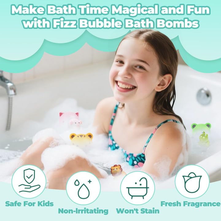 OuMuaMua Christmas Advent Calendar 2025 – 24 Bath Bombs with Surprise Toys Inside