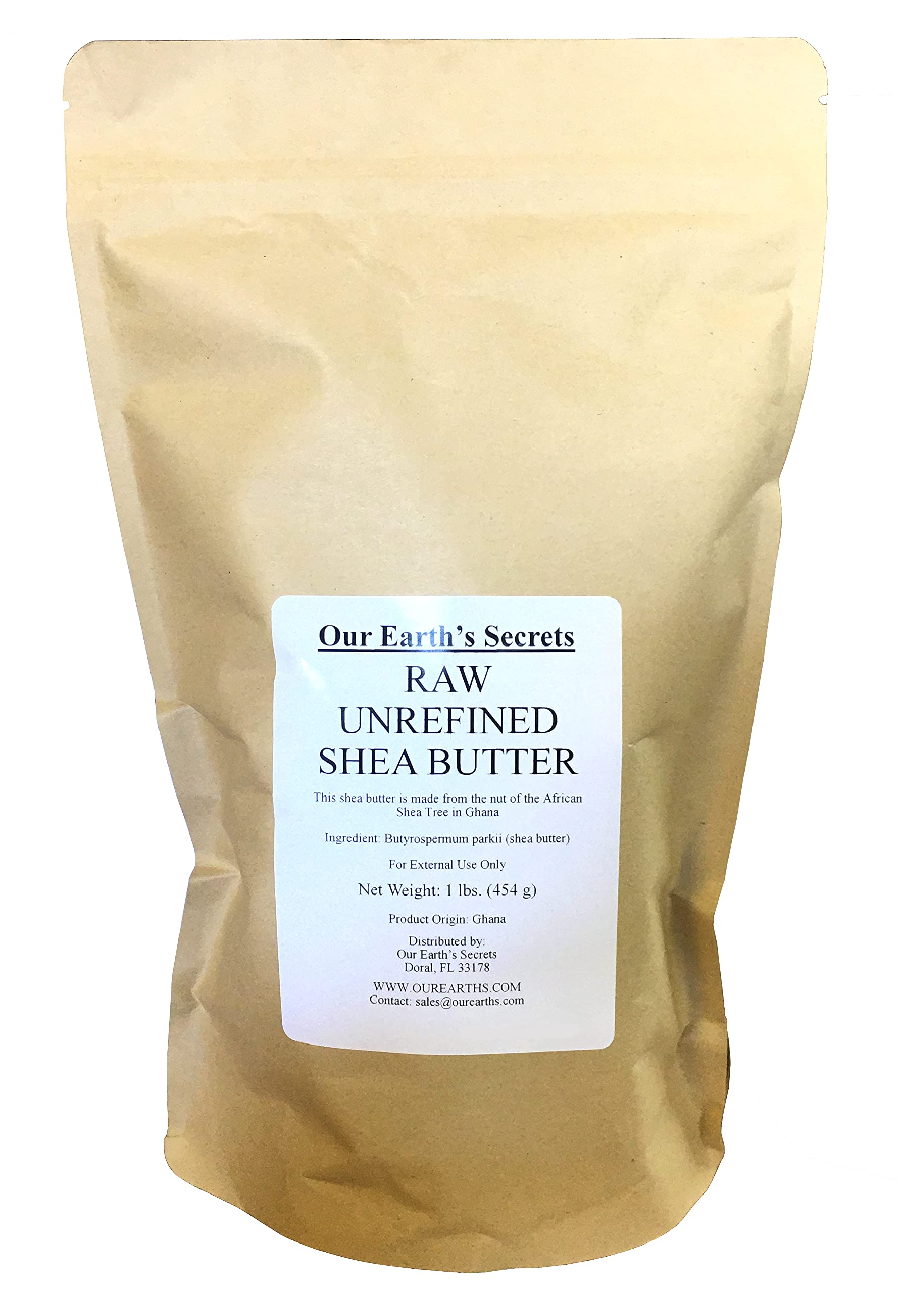 Our Earth's Secrets Ivory Raw Unrefined Shea Butter – Top Grade, 1 Pound
