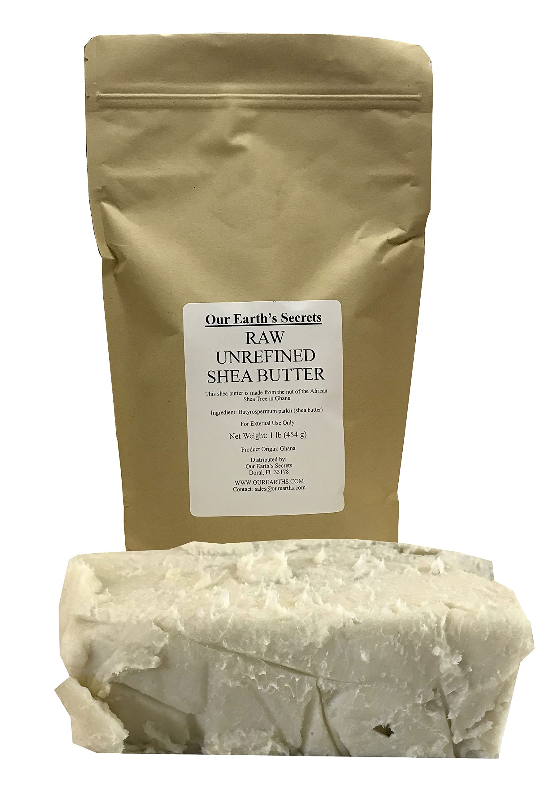 Our Earth's Secrets Ivory Raw Unrefined Shea Butter – Top Grade, 1 Pound