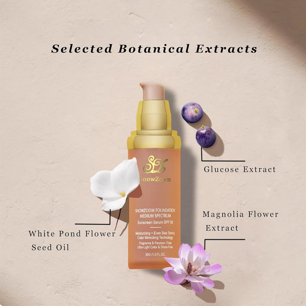 OUSHANG 4-in-1 Foundation | Medium/Light Spectrum, SPF50+, Hydrating & Waterproof
