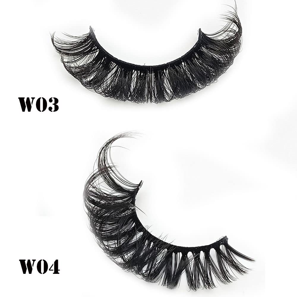 outopen Russian D Curl Lashes – 10 Pairs, 15-18mm, Reusable Faux Mink