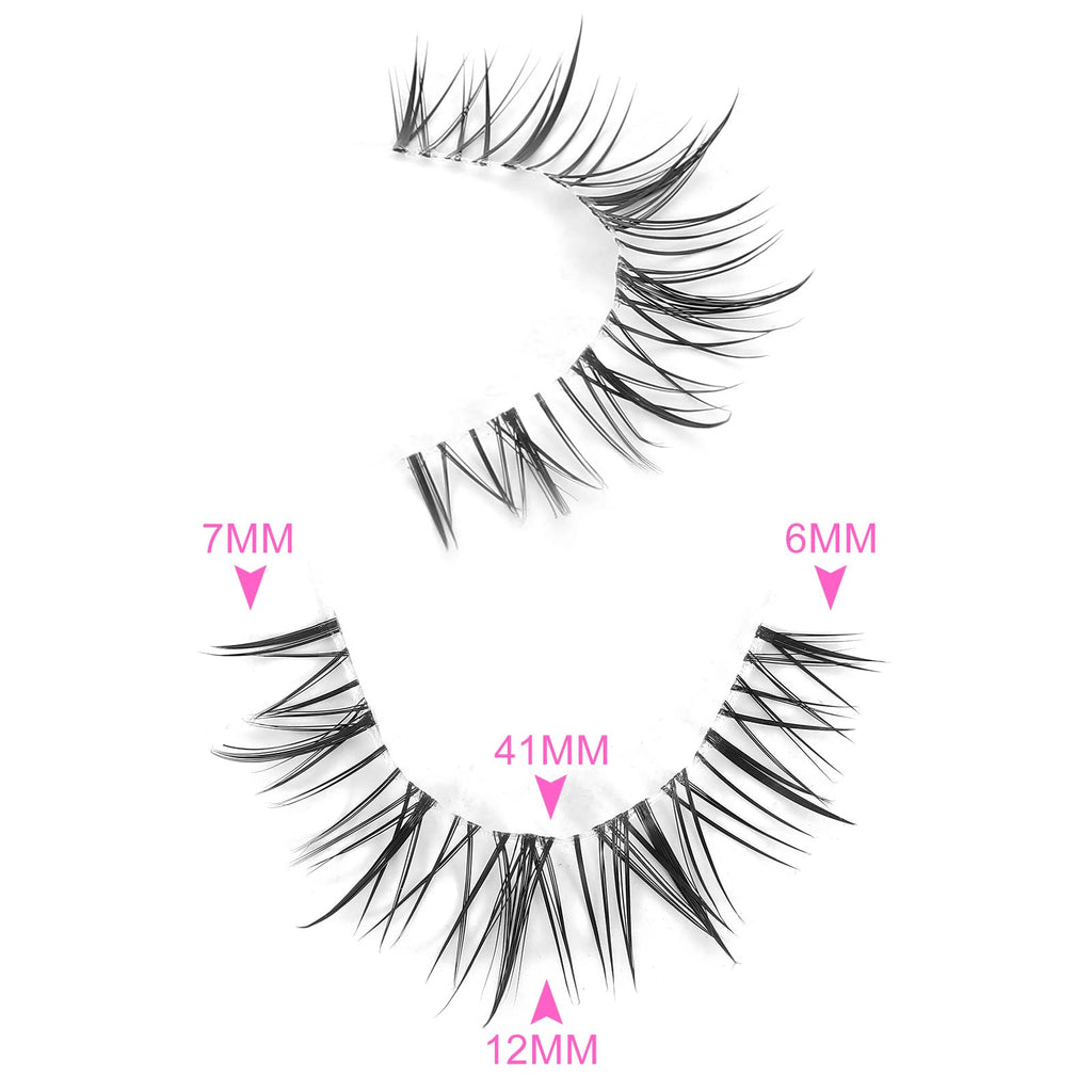 outopen Manga Lashes – Natural Look False Eyelashes, Clear Band, Anime Cosplay Lashes