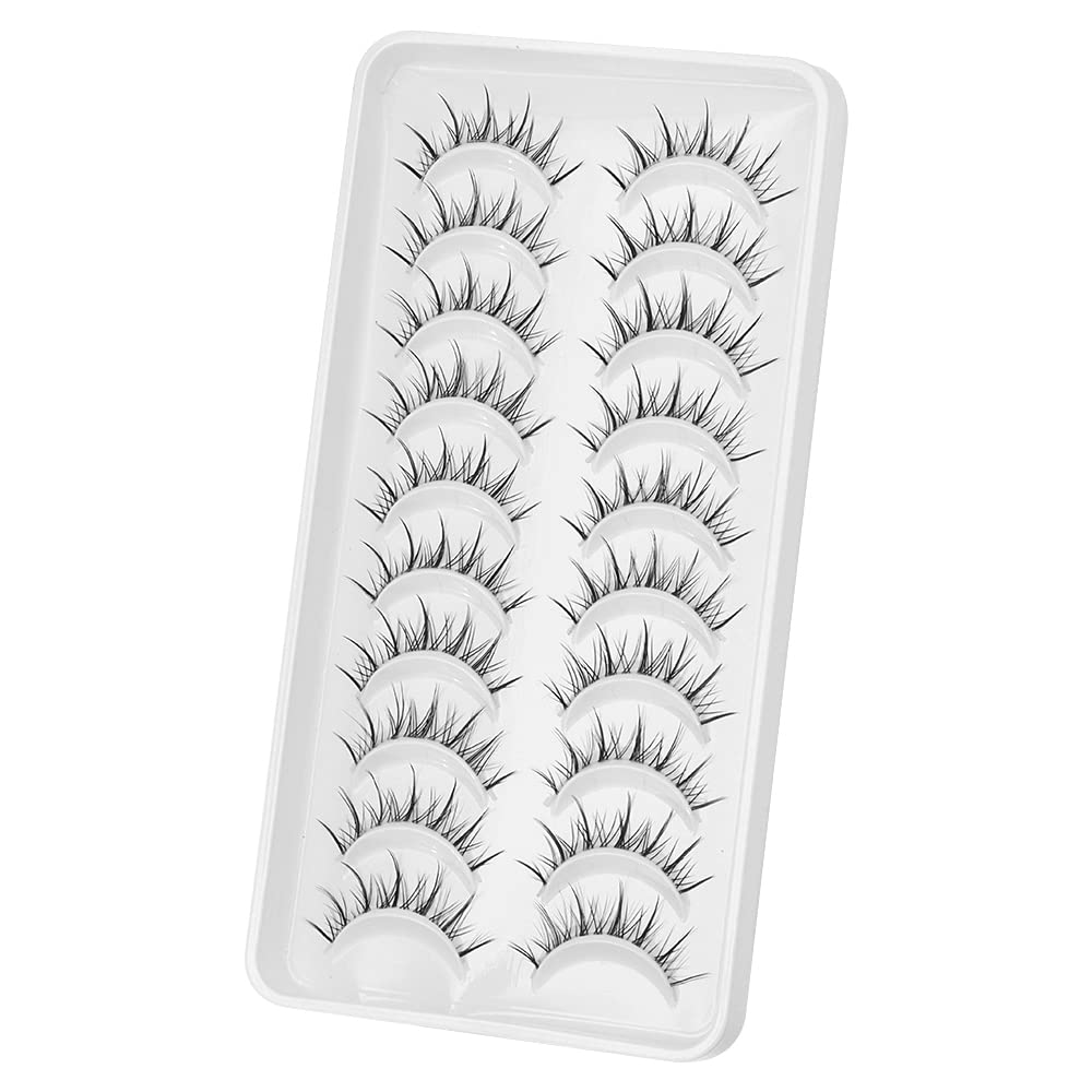 Outopen Manga Lashes with Clear Band – 9-13mm Asian Style False Eyelashes