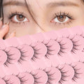 Outopen Manga Lashes - Natural Look Wispy Spiky Anime Lashes with Clear Band for Cosplay