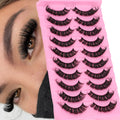 outopen Russian D Curl Lashes – 10 Pairs, 15-18mm, Reusable Faux Mink