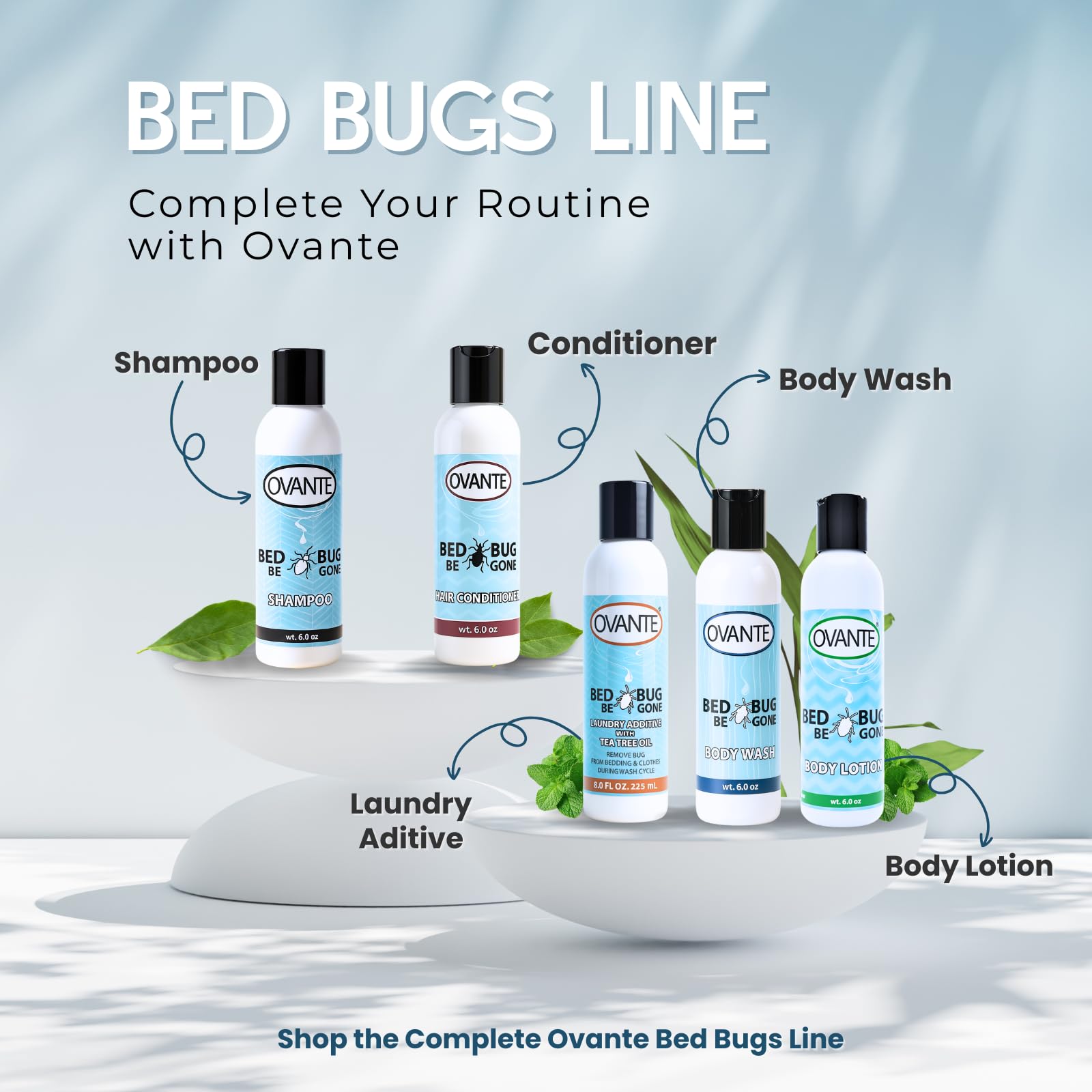OVANTE BedBug Be Gone Scalp & Hair Treatment Shampoo – Soothes Itch, Redness & Irritation (6 oz)