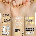 Ovasorve New Years Eve Party Tattoos – 40 Gold & Silver Foil NYE Styles | 2026 Party Favors