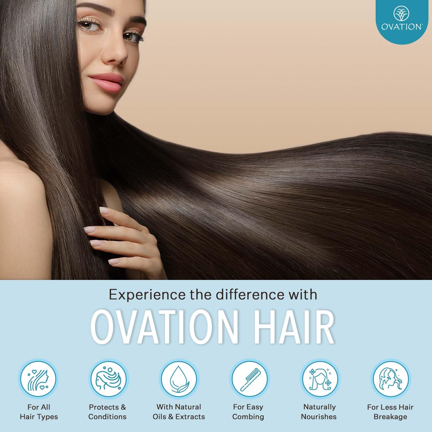 Ovation Hair Color Protection Conditioner - Hydrating Color-Safe Conditioner with Quinoa, Aloe Vera & Argan Oil - 12 oz