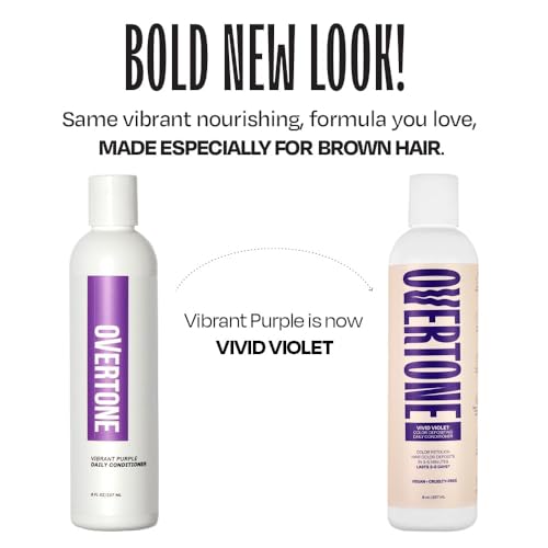 Overtone Daily Color Depositing Conditioner – Vivid Violet (8oz)