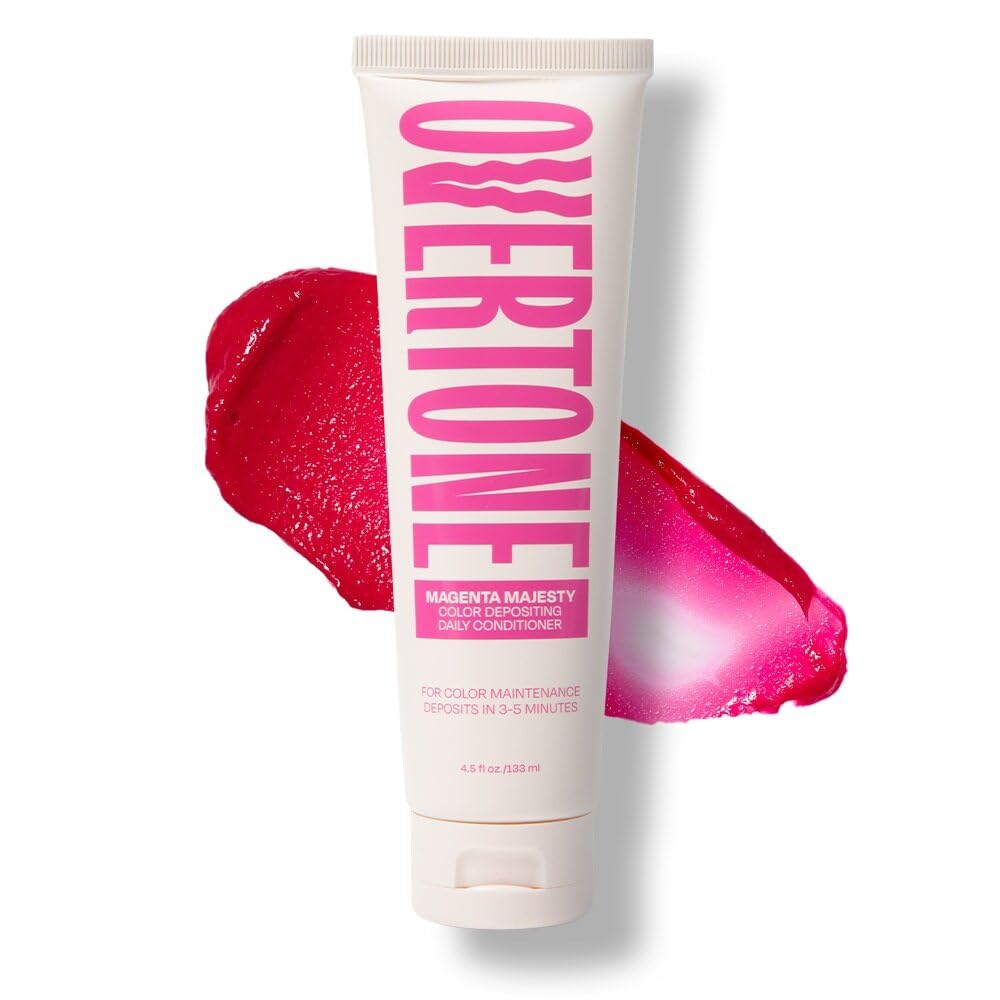 oVertone Magenta Majesty Daily Color Depositing Conditioner – Hydrating, Vegan & Cruelty-Free (4.5 oz)
