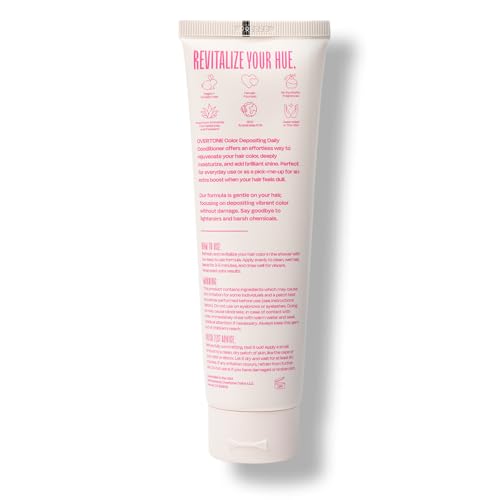 oVertone Magenta Majesty Daily Color Depositing Conditioner – Hydrating, Vegan & Cruelty-Free (4.5 oz)