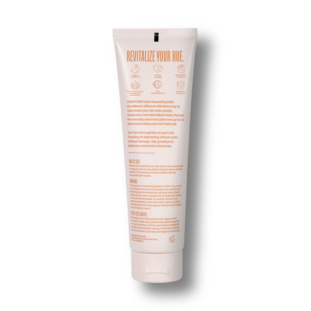 Overtone Strawberry Blonde Daily Color Depositing Conditioner – Hydrating, Vegan & Cruelty-Free