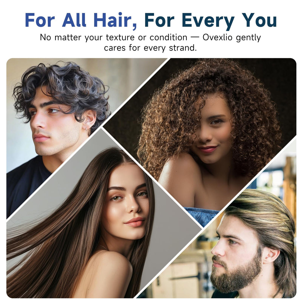 OVEXLIO Hair Growth Shampoo with Biotin & Rosemary – Sulfate-Free Routine for Thinning Hair (11.84 fl oz)