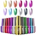 Ownest 12-Color Mirror Nail Polish Set | Long-Lasting Glossy Mirror Finish