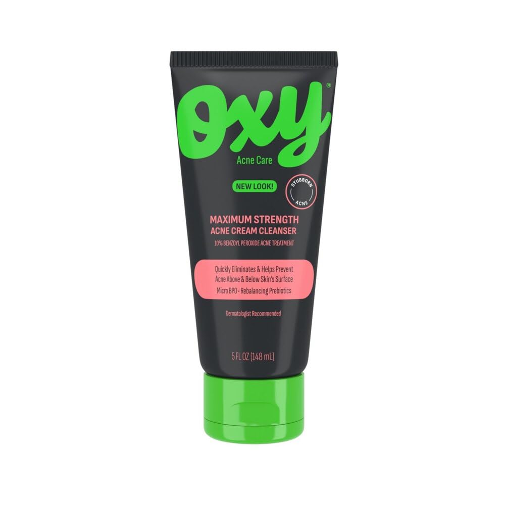 Oxy Acne Cleanser Maximum Strength — 5 oz (Pack of 3) | Oil-Free, Dermatologist Tested