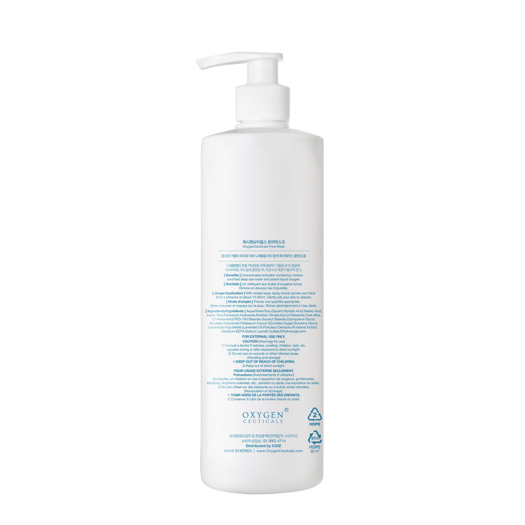 OxygenCeuticals Pore Mask – Deep Cleansing Foaming Cleanser with Stearic Acid, Lavender Oil & Portulaca