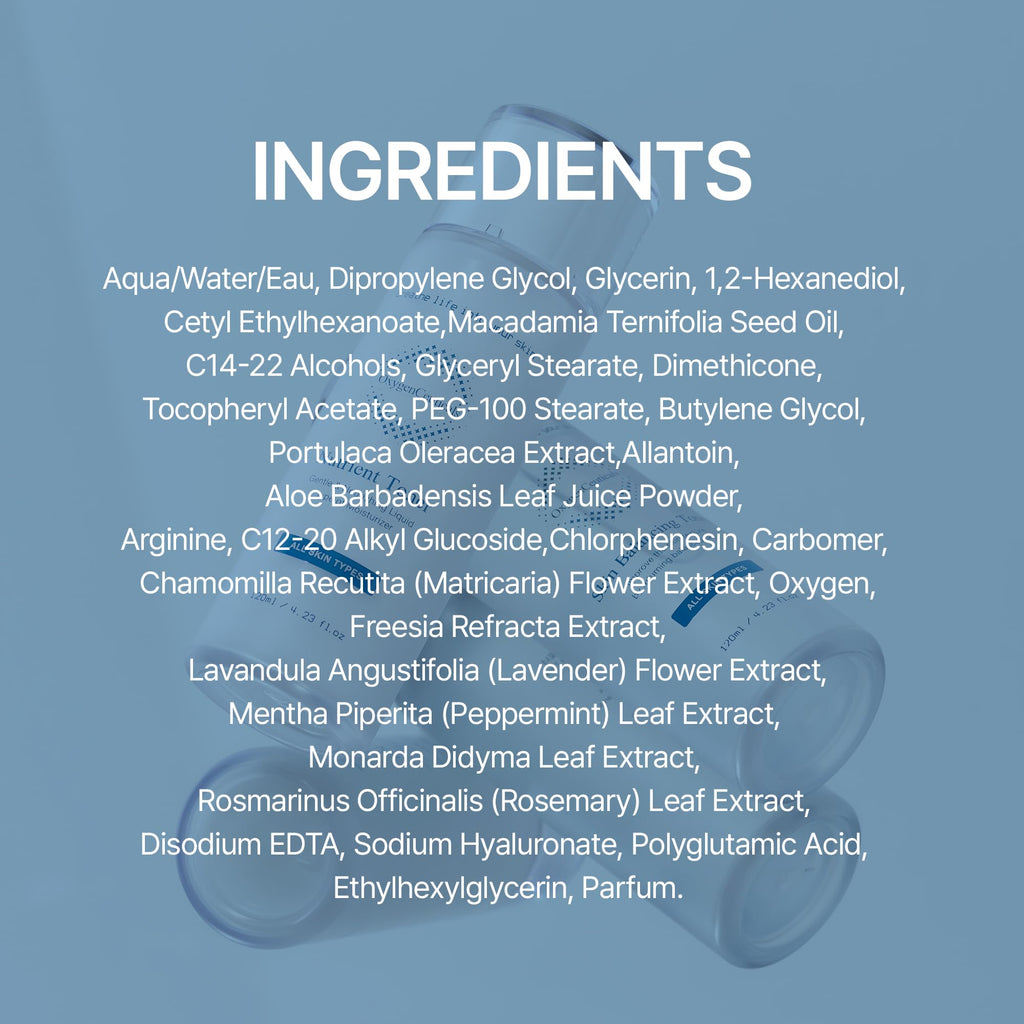 OxygenCeuticals Nutrient Toner – Essence-Type Hydration for Dry Skin with Sodium Hyaluronate, Portulaca & Allantoin