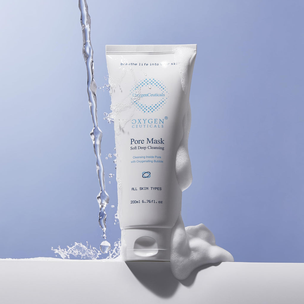 OxygenCeuticals Pore Mask – Deep Cleansing Foaming Cleanser with Stearic Acid, Lavender Oil & Portulaca