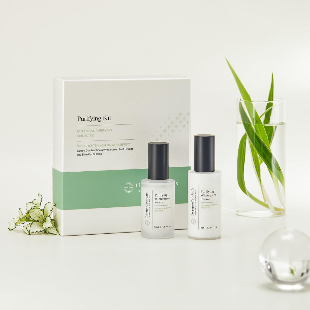 OxygenCeuticals Purifying Kit – Two-Step Acne Treatment Kit, Serum & Moisturizer with Centella & Wintergreen Extract