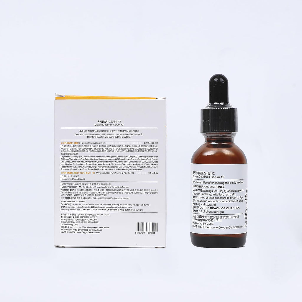 OxygenCeuticals Serum 12 – 12% Vitamin C + Vitamin E Brightening Serum for Sensitive Skin