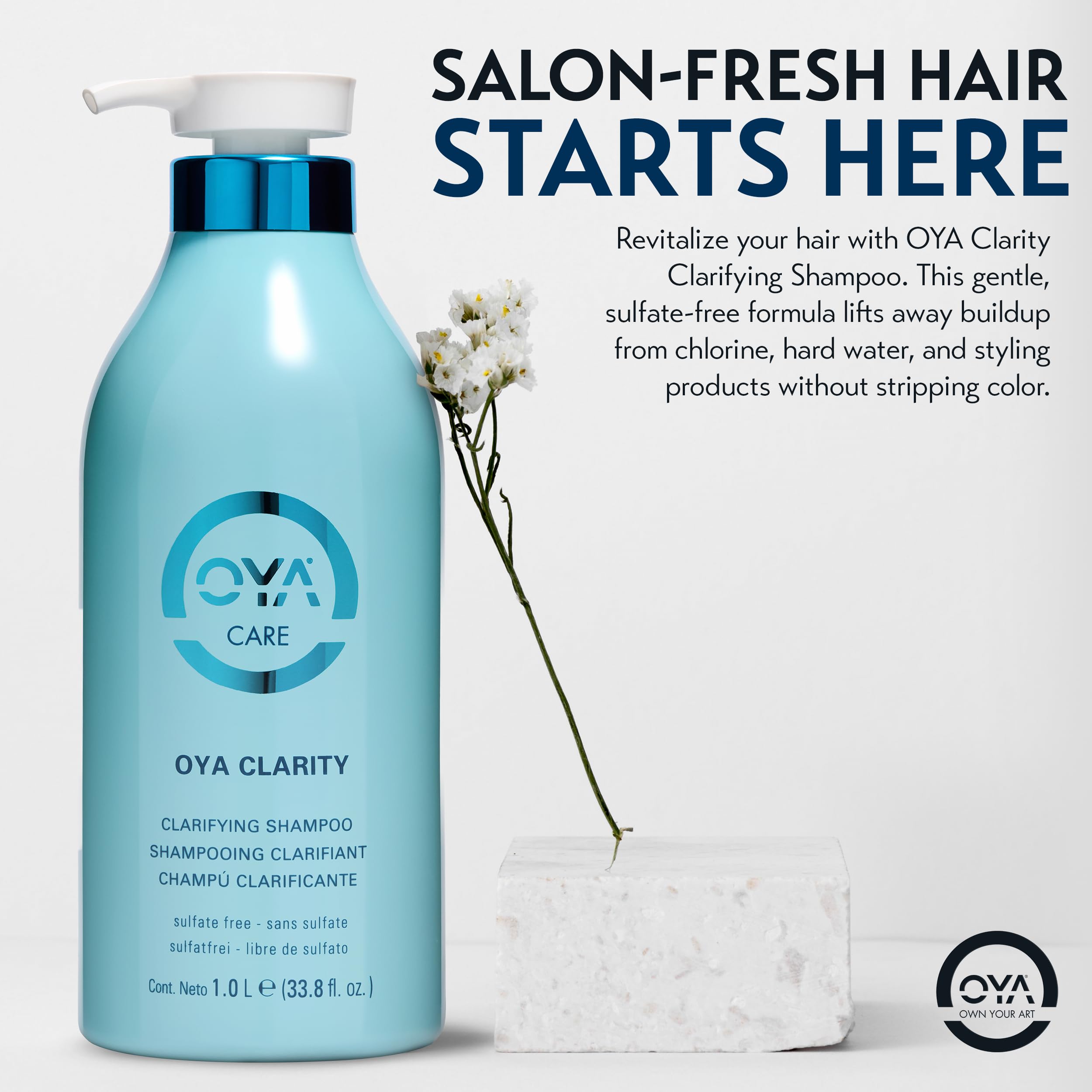 OYA CLARITY Clarifying Shampoo - 1000 ml | Deep Clean, Sulfate-Free & Color-Safe