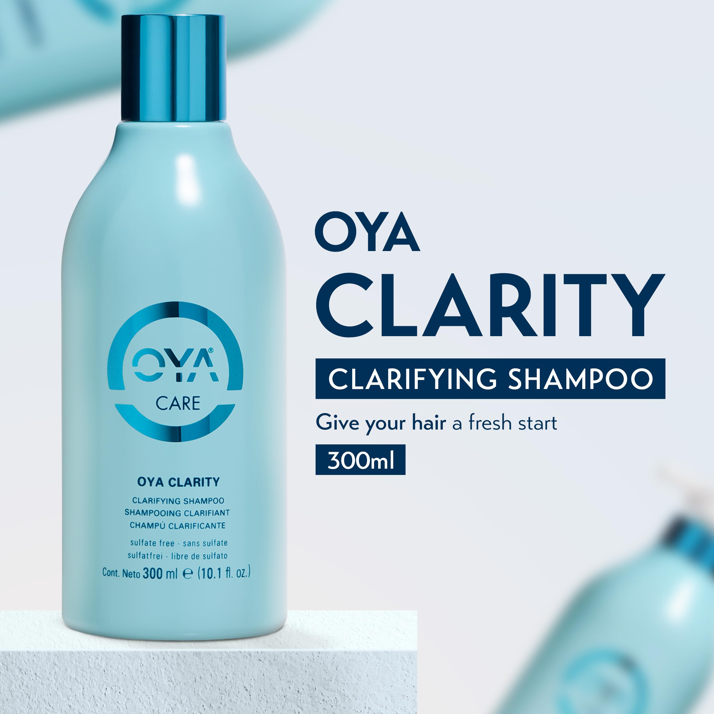 OYA CLARITY Clarifying Shampoo | Sulfate-Free Deep Cleanser for Oily Hair & Scalp | Curly & Color-Treated Friendly | 300ml