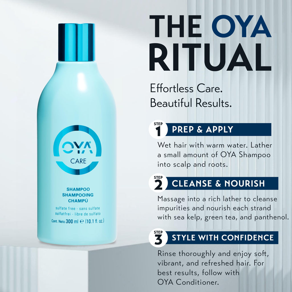 OYA Shampoo - Gentle, Hydrating, Sulfate-Free Color-Protecting Shampoo for Dry, Damaged, and Normal Hair | 300 ml