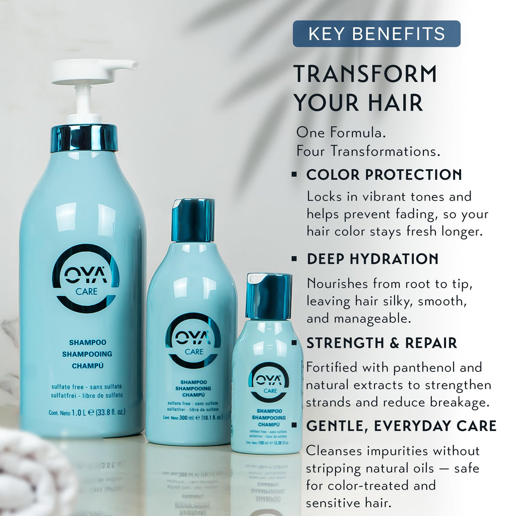OYA Shampoo - Gentle, Hydrating, Sulfate-Free Color-Protecting Shampoo for Dry, Damaged, and Normal Hair | 300 ml