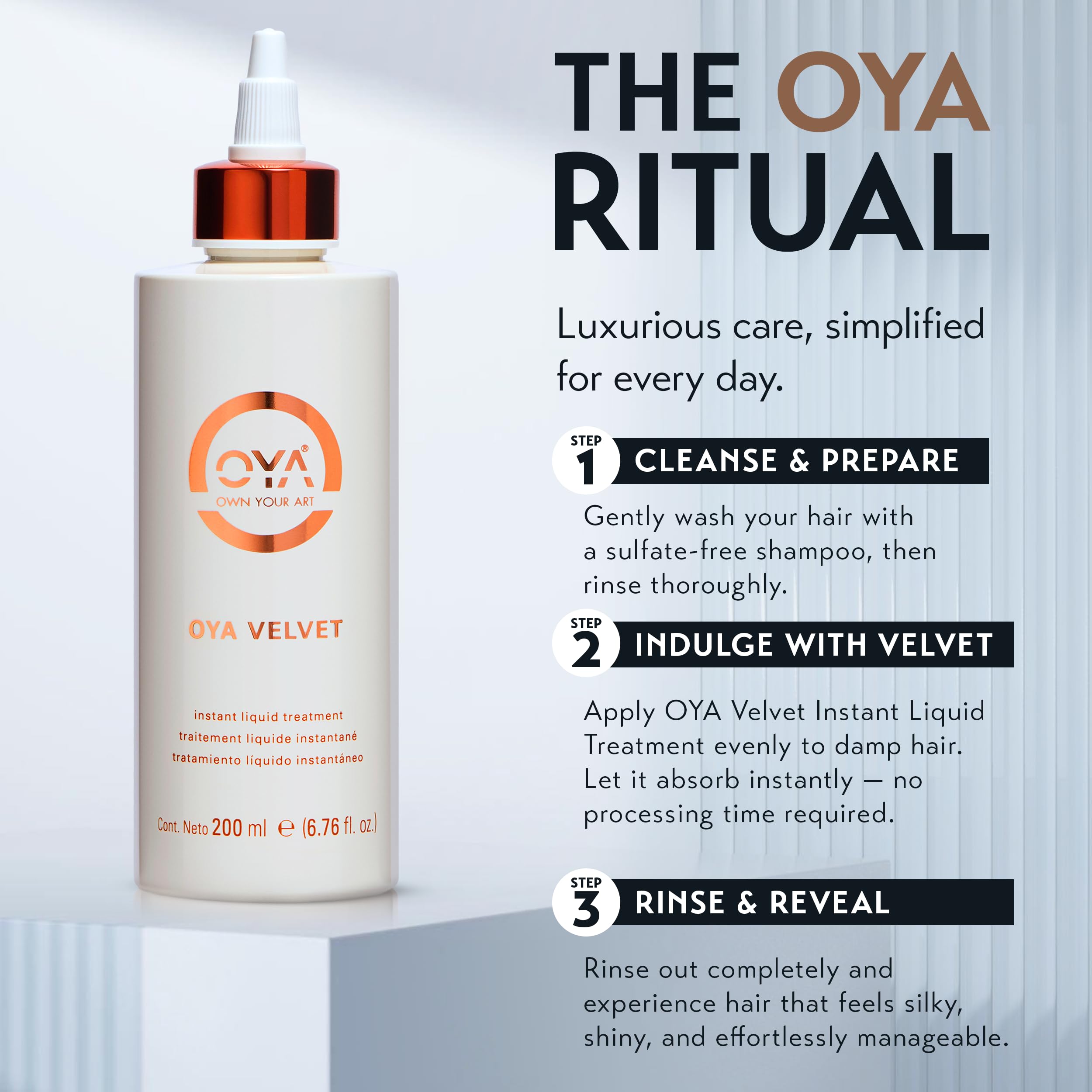OYA Velvet Instant Hair Conditioner – Deep Hydration for Damaged & Curly Hair