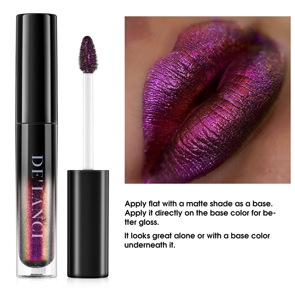 oygcee Chameleon Lipstick Pink Green Shimmer – Hydrating, Waterproof, Long-Lasting, Talc-Free (#8)