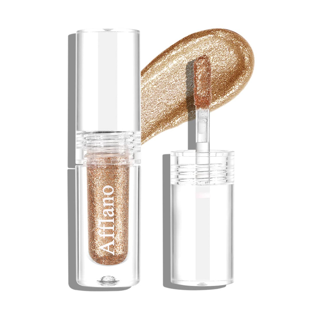 oygcee Glitter Shimmer Liquid Eyeshadow Champagne – Long-Wearing, Quick-Drying, Easy to Apply