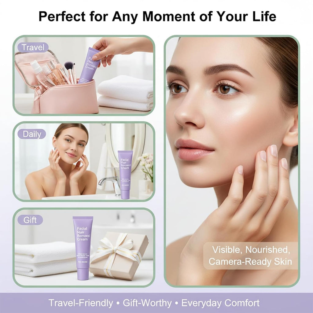 OYKOSE Facial Hair Removal Cream for Women – Gentle, No-Odor Formula for Sensitive Skin