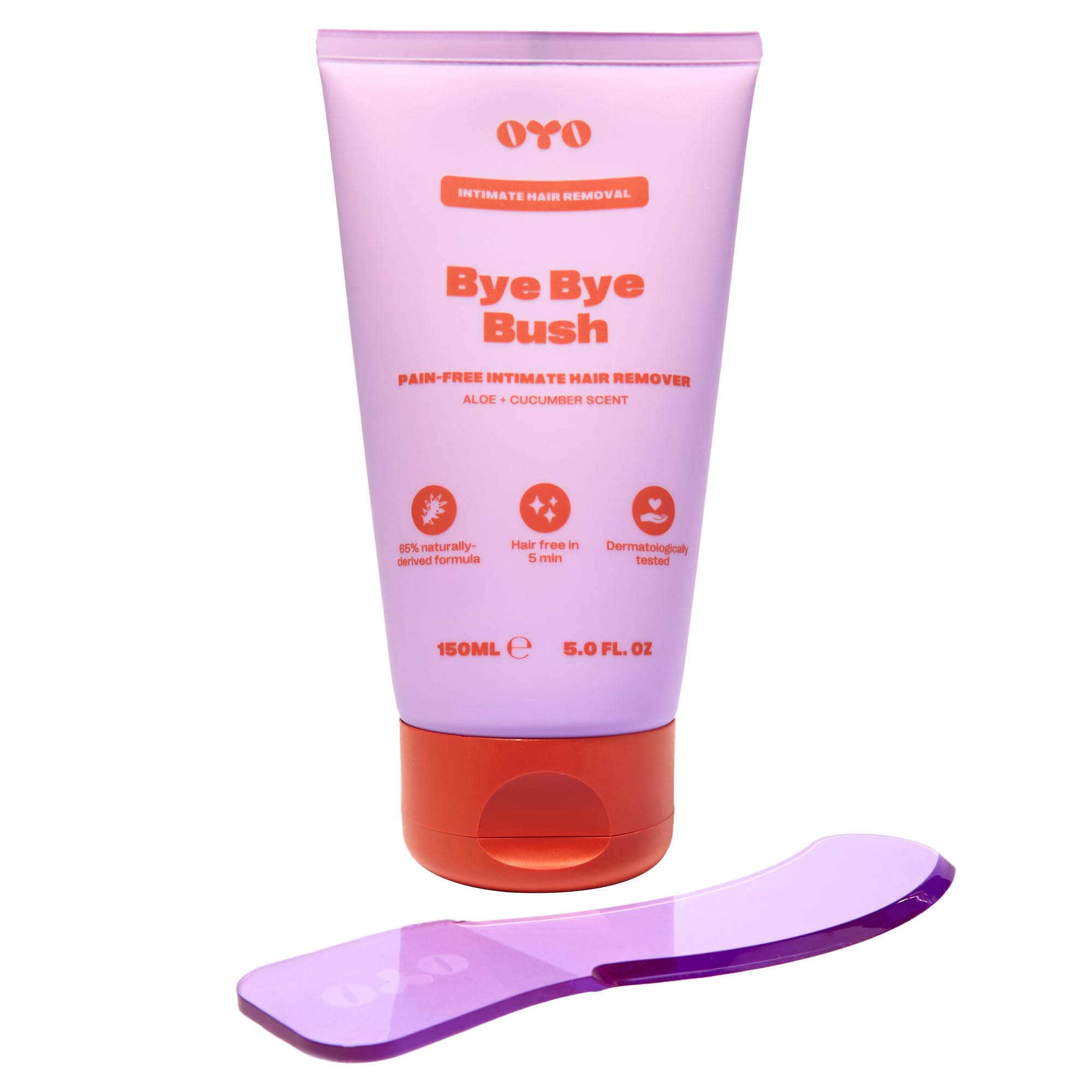 Bye Bye Bush by OYO – Hair Removal Cream for Sensitive Skin (Bikini, Armpits, Inner Thighs) – 5 fl oz