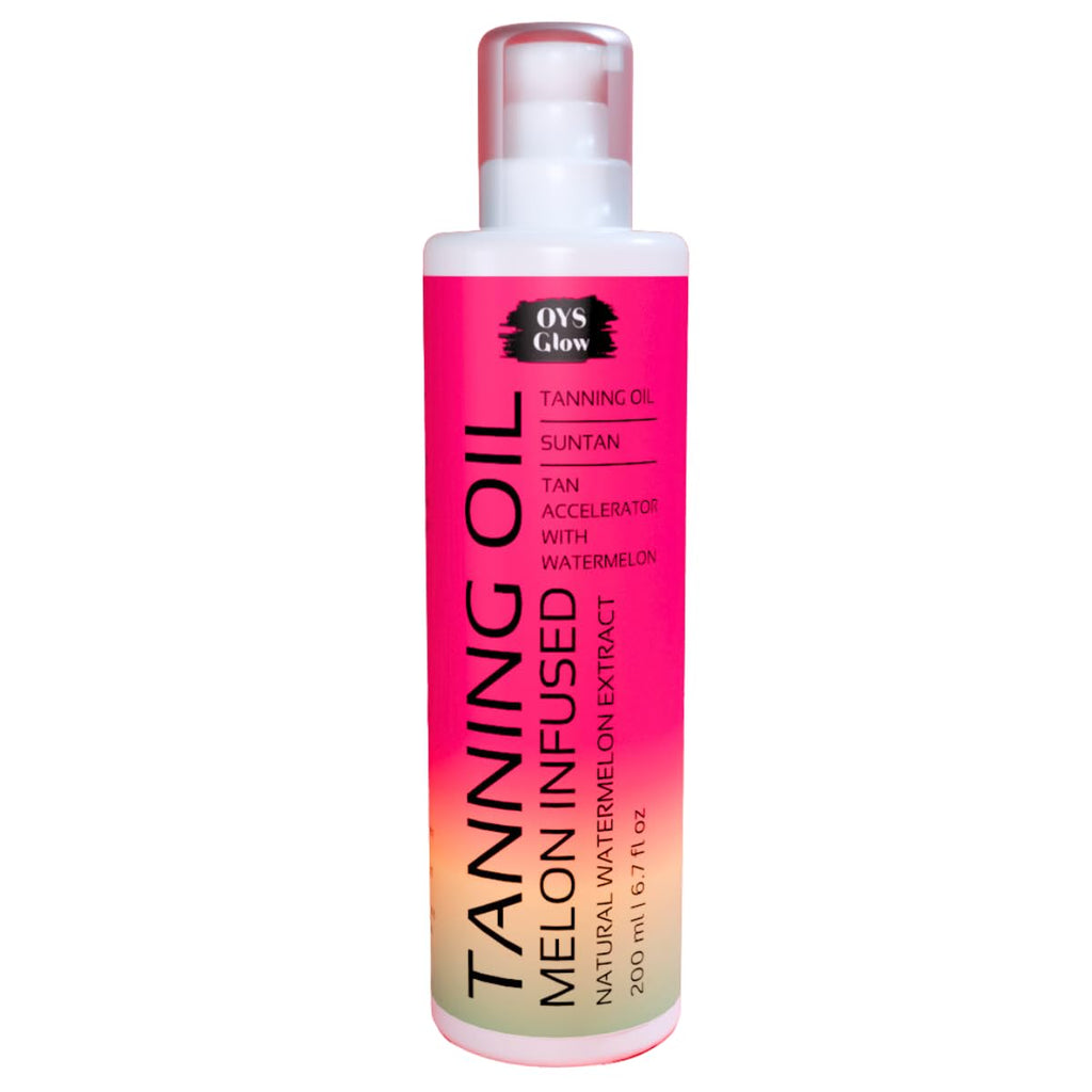 OYS GLOW Watermelon Tanning Oil – Intensive Suntan & Indoor Tanning Accelerator